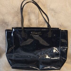 Kate Spade Black Glitter Tote Bag